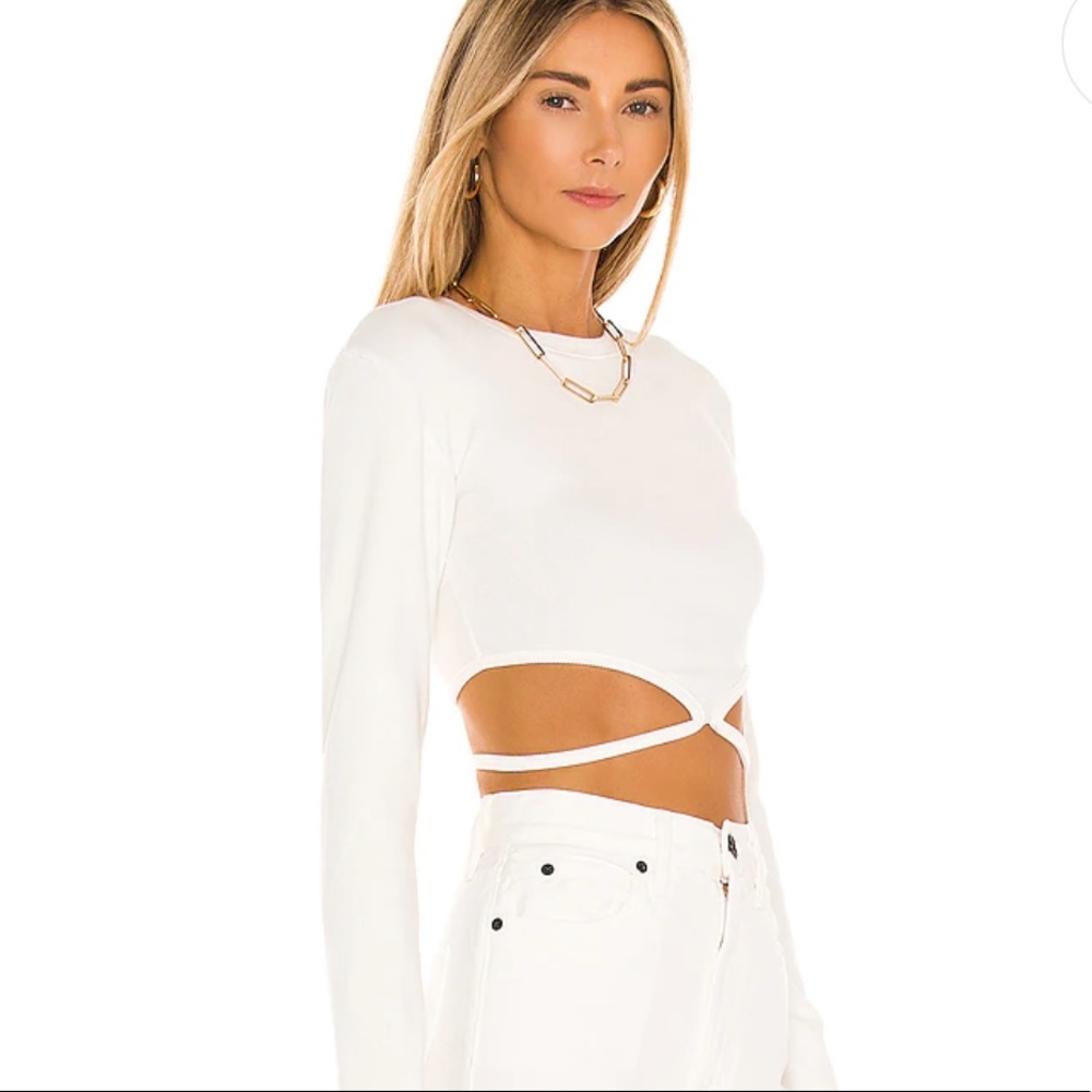 Lovers and friends Waist Tie Tee in White - Picture 2 of 10